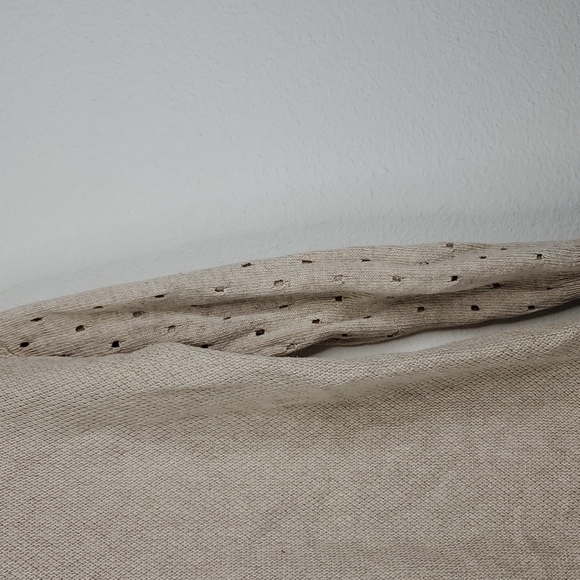 Anthro Moth sweater mock neck cutout long sleeves womens taupe size medium - Picture 5 of 12